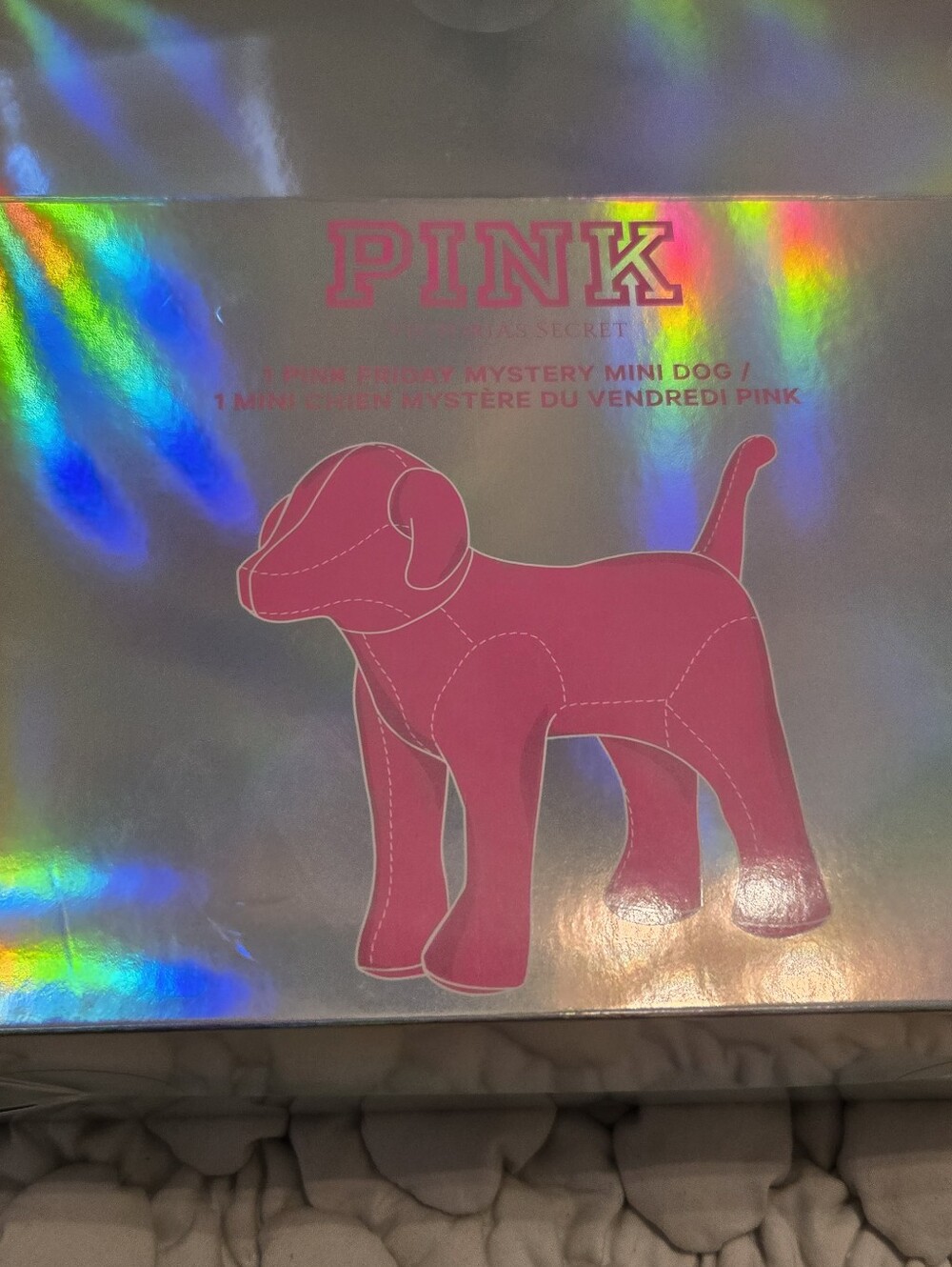 Victoria's Secret Pink Pattern Dog Plush Toy - Picture 5 of 6